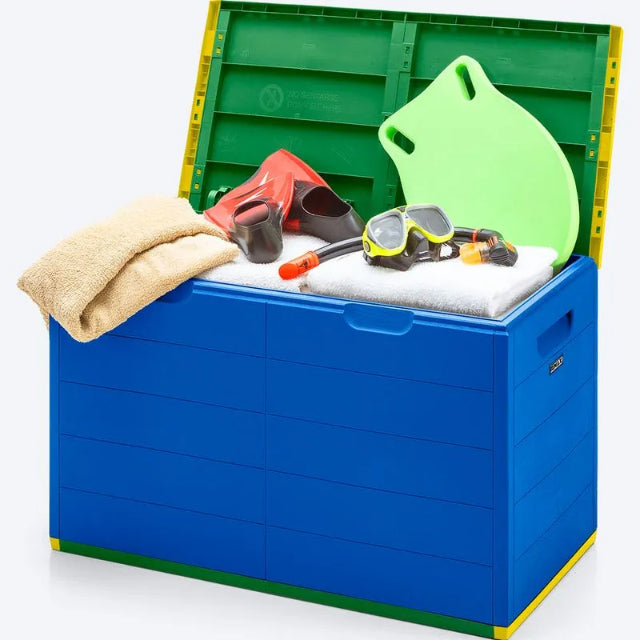 Rimax 53GAL Resin Deck Storage Box Aventura Boys (14223) Rimax 53GAL Resin Deck Storage Box Aventura Boys (14223)